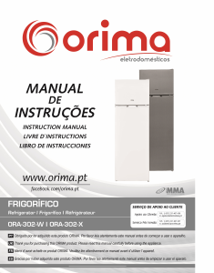 Mode d’emploi Orima ORA 302 X Réfrigérateur combiné