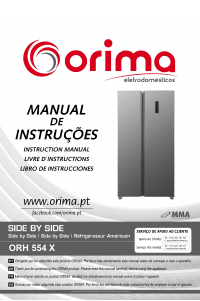 Mode d’emploi Orima ORH 554 X Réfrigérateur combiné