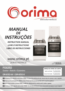 Mode d’emploi Orima OR 650 W Cuisinière