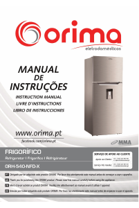 Manual de uso Orima ORH 540 NFDX Frigorífico combinado