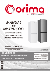 Mode d’emploi Orima ORH 18605 W NF Réfrigérateur combiné
