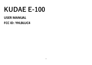 Bruksanvisning BLU Kudae E100 Mobiltelefon