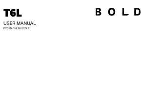 Bruksanvisning BLU Bold T6L Mobiltelefon