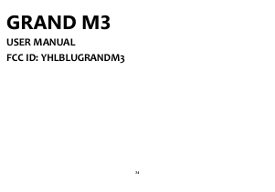 Bruksanvisning BLU Grand M3 Mobiltelefon