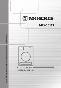 Bruksanvisning Morris MPX-10127 Torktumlare