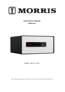 Manual Morris MHS-1003 Safe