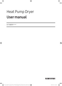 Bruksanvisning Samsung DV10BB9440GBSV Torktumlare