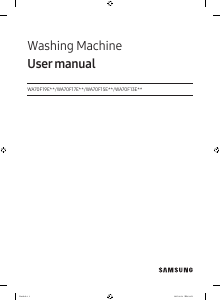 Manual Samsung WA70F19E7CCU Washing Machine