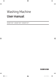 Manual Samsung WA80F13B6BSP Washing Machine