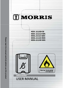 Manual Morris MDB-16161HIWR Dehumidifier