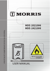 Manual Morris MDE-24210HI Dehumidifier