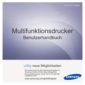 Bedienungsanleitung Samsung CLX-3170 Multifunktionsdrucker