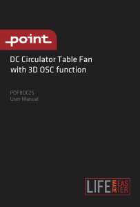 Brugsanvisning Point POF8DC25 Ventilator