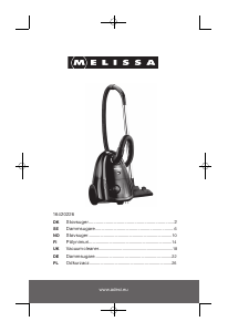 Brugsanvisning Melissa 16420226 Støvsuger