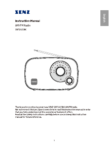 Käyttöohje Senz SRF1025BK Radio