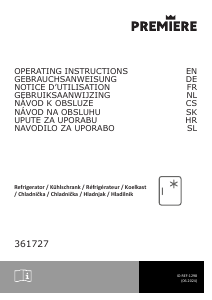 Mode d’emploi Premiere 361727 Réfrigérateur