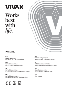 Priročnik Vivax PM-1200S Lunar Naprava za peko palačink