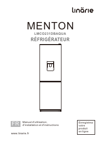 Mode d’emploi Linärie LMCO231DBAQUA Menton Réfrigérateur combiné