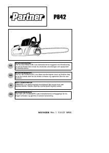 Bruksanvisning Partner P842 Kedjesåg