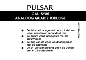 Handleiding Pulsar 5Y85 Uurwerk