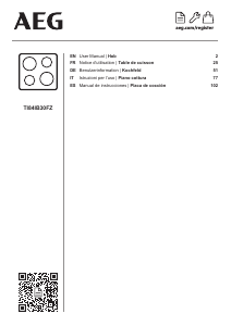 Mode d’emploi AEG TI84IB30FZ Table de cuisson