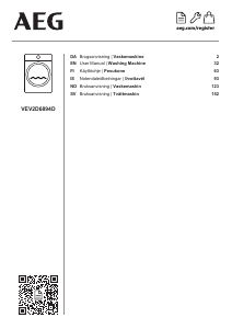 Brugsanvisning AEG VEV2D6894D Vaskemaskine