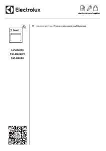 Manuale Electrolux KVLBE08WT Forno