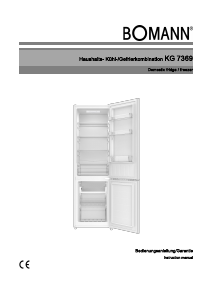 Bruksanvisning Bomann KG 7369 E Kyl-frys