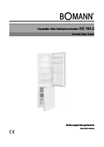 Bruksanvisning Bomann KG 184.2 E Kyl-frys
