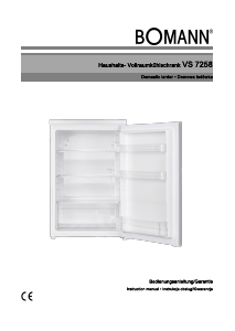 Bedienungsanleitung Bomann VS 7258 Kühlschrank