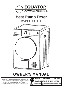 Manual Equator ED 890 HP Dryer