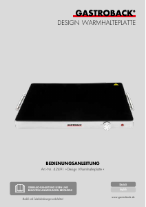Manual Gastroback 41150 Design Plate Warmer