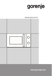 Manual de uso Gorenje MO20E1WI5 Microondas