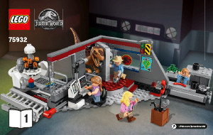 Handleiding Lego set 75932 Jurassic World Jurassic Park velociraptorachtervolgin