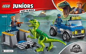 Bruksanvisning Lego set 10757 Juniors Velociraptor räddningsbil