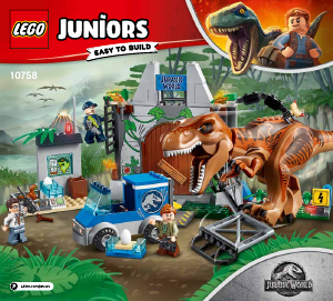 Manual Lego set 10758 Juniors T.Rex breakout