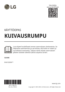 Käyttöohje LG RHX1009NWK Kuivausrumpu