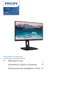 Manuale Philips 222S9JML S Line Monitor LED
