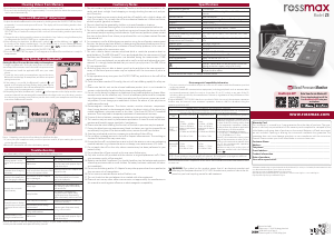 Bedienungsanleitung Rossmax Z5 Blutdruckmessgerät