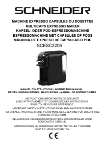 Mode d’emploi Schneider SCESC2206R Cafetière