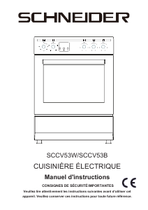 Mode d’emploi Schneider SCCV53W Cuisinière