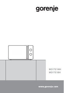 Manual de uso Gorenje MO17E1WH Microondas