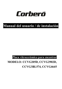 Manual de uso Corberó CCVG205D Placa