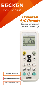 Manual de uso Becken BRC3812 Control remoto