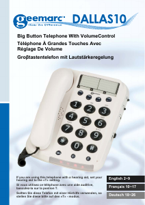 Bedienungsanleitung Geemarc Dallas 10 Telefon