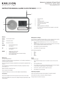Bedienungsanleitung Karlsson KA6036WD Uhrenradio