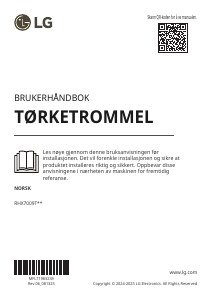 Bruksanvisning LG RHX7009TSB Tørketrommel