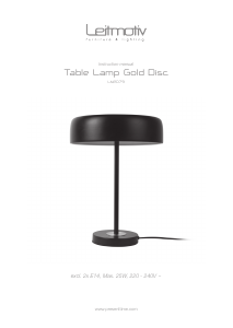 Bruksanvisning Leitmotiv LM2079BK Lampa