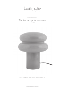 Bruksanvisning Leitmotiv LM2402WG Lampa