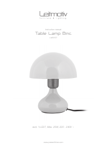Bruksanvisning Leitmotiv LM2207WH Lampa